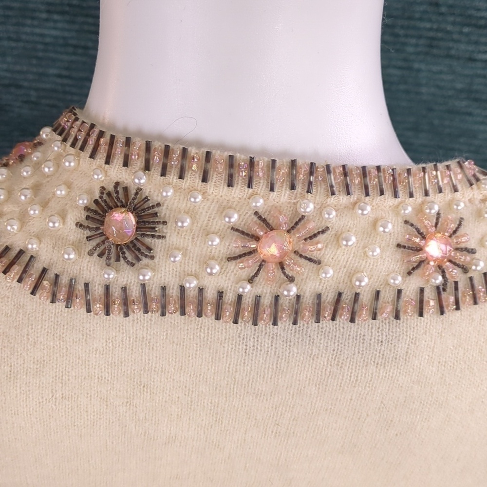 Vintage Marshall Field & Company Beaded Wool/Angora Sweater - Picture 8 of 16